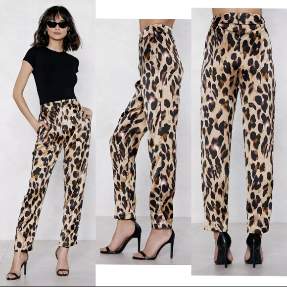 Nasty Gal Pants - Nasty Gal So Fierce Leopard Pants